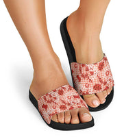 Mokihana Maile Ilima Leis Paniolo Palaka Slide Sandals Hawaiian Ulaula Spirit LT9 - Polynesian Pride