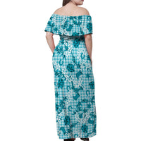Mokihana Maile Ilima Leis Paniolo Palaka Family Matching Off Shoulder Maxi Dress and Hawaiian Shirt Hawaiian Polu Opa Spirit LT9 - Polynesian Pride