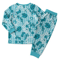 Mokihana Maile Ilima Leis Paniolo Palaka Christmas Pajama Set Hawaiian Polu Opa Spirit LT9 - Polynesian Pride
