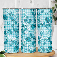 Mokihana Maile Ilima Leis Paniolo Palaka Skinny Tumbler Hawaiian Polu Opa Spirit LT9 - Polynesian Pride