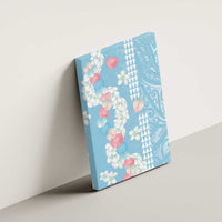 Blue Hawaii Anthurium Plumeria Lei Canvas Wall Art