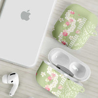 Leaf Green Hawaii Anthurium Plumeria Lei AirPods Case