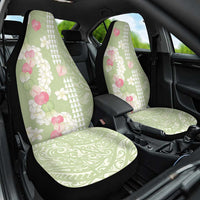Leaf Green Hawaii Anthurium Plumeria Lei Car Seat Cover