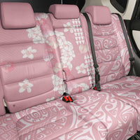 Soft Pink Hawaii Anthurium Plumeria Lei Back Car Seat Cover