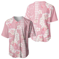 Soft Pink Hawaii Anthurium Plumeria Lei Baseball Jersey