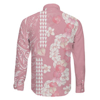 Soft Pink Hawaii Anthurium Plumeria Lei Family Matching Mermaid Dress and Hawaiian Shirt LT9 - Polynesian Pride