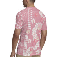 Soft Pink Hawaii Anthurium Plumeria Lei Rugby Jersey