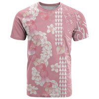 Soft Pink Hawaii Anthurium Plumeria Lei T Shirt
