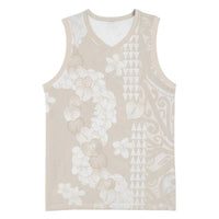 Suede Beige Hawaii Anthurium Plumeria Lei Basketball Jersey