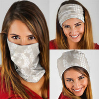 Suede Beige Hawaii Anthurium Plumeria Lei Neck Gaiter