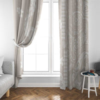 Suede Beige Hawaii Anthurium Plumeria Lei Window Curtain