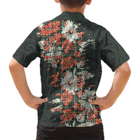 Hawaii Tartan With Hibiscus Family Matching Short Sleeve Bodycon Dress and Hawaiian Shirt Polynesian Pattern Vintage LT9 - Polynesian Pride