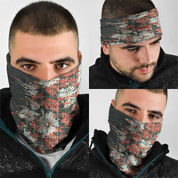 Hawaii Tartan With Hibiscus Neck Gaiter Polynesian Pattern Vintage
