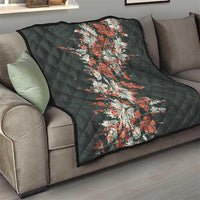 Hawaii Tartan With Hibiscus Quilt Polynesian Pattern Vintage