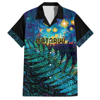 Matariki Te Tau Hou Maori Hawaiian Shirt New Zealand Silver Fern Night Starry Sky LT9 Black - Polynesian Pride