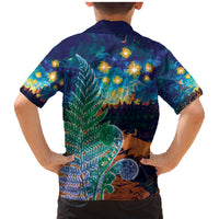 Personalised New Zealand Matariki Art Star Family Matching Mermaid Dress and Hawaiian Shirt Koru Fern Night Starry Sky LT9 - Polynesian Pride