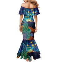 Personalised New Zealand Matariki Art Star Mermaid Dress Koru Fern Night Starry Sky LT9 - Polynesian Pride