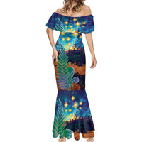 Personalised New Zealand Matariki Art Star Mermaid Dress Koru Fern Night Starry Sky LT9 - Polynesian Pride