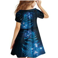 New Zealand Matariki Family Matching Mermaid Dress and Hawaiian Shirt Blue Milky Way Stars Night Sky LT9 - Polynesian Pride
