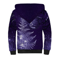 New Zealand Matariki Sherpa Hoodie Purple Milky Way Stars Night Sky LT9 - Polynesian Pride