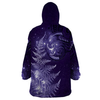 New Zealand Matariki Wearable Blanket Hoodie Purple Milky Way Stars Night Sky LT9 - Polynesian Pride