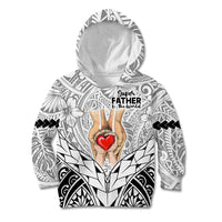 Personalised Polynesian Father's Day Gift For Dad Kid Hoodie Super Father In The World - Black Polynesian Pattern LT9 Hoodie Black - Polynesian Pride