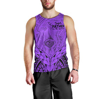 Polynesian Father's Day Gift For Dad Men Tank Top Super Father In The World - Purple Polynesian Pattern LT9 - Polynesian Pride