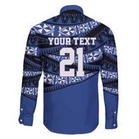 Fiji Rugby Pacific Custom Family Matching Short Sleeve Bodycon Dress and Hawaiian Shirt Pasifika Tapa Pattern