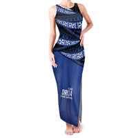 Fiji Rugby Pacific Custom Family Matching Tank Maxi Dress and Hawaiian Shirt Pasifika Tapa Pattern