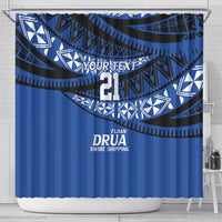 Fiji Rugby Pacific Custom Shower Curtain Pasifika Tapa Pattern