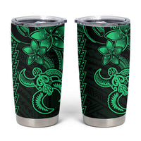 Green Hawaiian Kakau Turtle Tumbler Cup Polynesian Tribal LT9 Green - Polynesian Pride