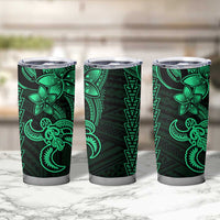 Green Hawaiian Kakau Turtle Tumbler Cup Polynesian Tribal LT9 - Polynesian Pride