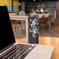 White Hawaiian Kakau Turtle Skinny Tumbler Polynesian Tribal