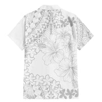 American Samoa Lotu Tamaiti Family Matching Mermaid Dress and Hawaiian Shirt White Sunday Plumeria White Vibe LT9 - Polynesian Pride