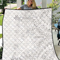 American Samoa Lotu Tamaiti Quilt White Sunday Plumeria White Vibe