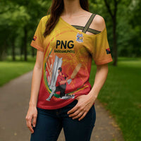 Custom Cricket PNG East Asia-Pacific Cross Shoulder Shirt Papua New Guinea Rise to Power LT9 - Polynesian Pride