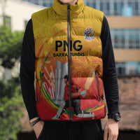 Custom Cricket PNG East Asia-Pacific Sleeveless Puffer Jacket Papua New Guinea Rise to Power - Polynesian Pride