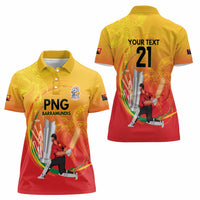 Custom Cricket PNG East Asia-Pacific Women Polo Shirt Papua New Guinea Rise to Power LT9 - Polynesian Pride