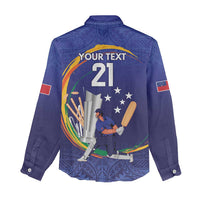 Custom Cricket Samoa East Asia-Pacific Women Casual Shirt Samoa Storming the Limits - Polynesian Pride