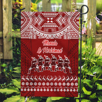 Toa Samoa Christmas Garden Flag Samoa Siva Tau Manuia Le Kerisimasi Red Vibe LT9 Garden Flag Red - Polynesian Pride