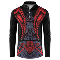 Custom New Zealand Button Sweatshirt Maori Kiwiana Pattern Tukutuku Motif