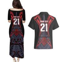 Custom New Zealand Couples Matching Puletasi and Hawaiian Shirt Maori Kiwiana Pattern Tukutuku Motif LT9 - Polynesian Pride