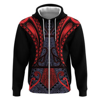Custom New Zealand Hoodie Maori Kiwiana Pattern Tukutuku Motif