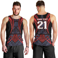 Custom New Zealand Men Tank Top Maori Kiwiana Pattern Tukutuku Motif