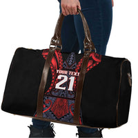 Custom New Zealand Travel Bag Maori Kiwiana Pattern Tukutuku Motif