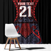 Custom New Zealand Window Curtain Maori Kiwiana Pattern Tukutuku Motif