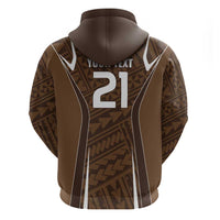 Custom Oceania Football Bula Fiji Hoodie Polynesian Tribal Pattern