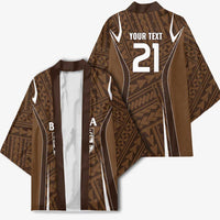 Custom Oceania Football Bula Fiji Kimono Polynesian Tribal Pattern