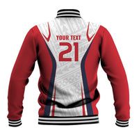Custom Oceania Football Tahiti Baseball Jacket Polynesian Tribal Pattern