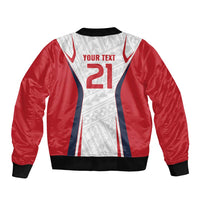 Custom Oceania Football Tahiti Bomber Jacket Polynesian Tribal Pattern
